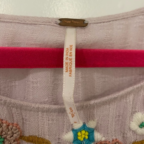 FREE PEOPLE Floral Embroidered Peasant Blouse - Picture 8 of 8